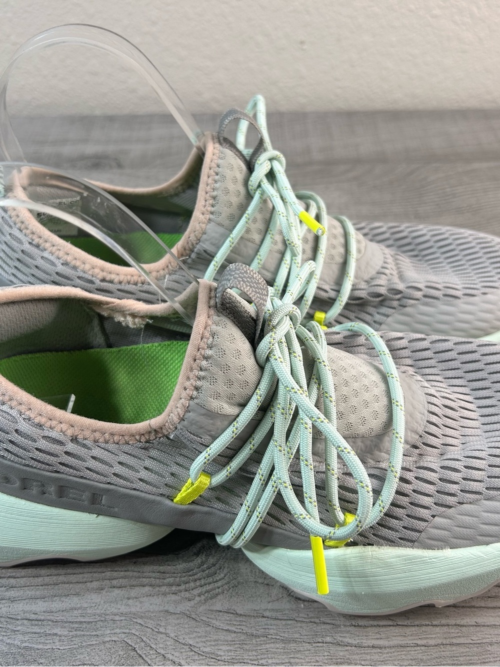 Sorel Kinetic Impact Light Gray & Mint Athletic Sneakers Women’s Size 9 Seafoam - Picture 5 of 12